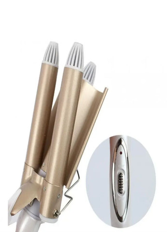 Тройная плойка для волос профессиональная керамическая gm-1988 волнистая хорошая плойка щипцы для кудрей Gemei (321989518)