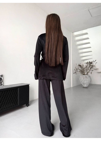 Жіночий домашній костюм з брюками палаццо та кімоно No Brand (372853785)