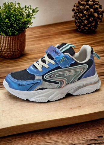 Синій осінні ортопедичні кросівки для дівчинки на липучці том м 9973f сині том м Tom.M