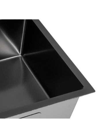 Комплект кухонной мойки HM 50х50 NANO BLACK (DECOR) PVD (3.0/1.0 мм) Kraft (350671393)