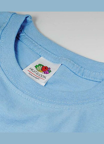 Светло-голубая футболка мужская original t красный (061082040l) с коротким рукавом Fruit of the Loom