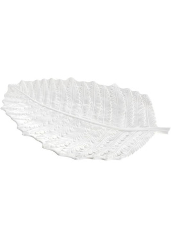 Набір 2 блюда сервірувальні "White City Лист" 38x26см, біла порцеляна Bona (330017270)