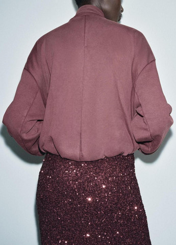 Бордова демісезонна куртка Zara