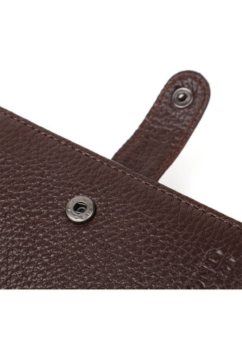 Практичний портмоне для чоловіків з натуральної зернистої шкіри 22056 Коричневий Bond (329146496)