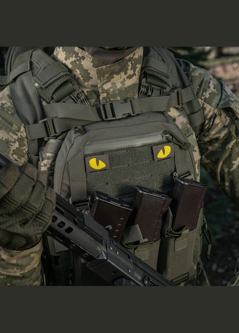 Нашивка Tiger Eyes Laser Cut (пара) Ranger Green/Yellow/GID M-TAC (315047849)