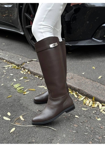 Зимние стильные женские сапоги No Brand с пряжкой