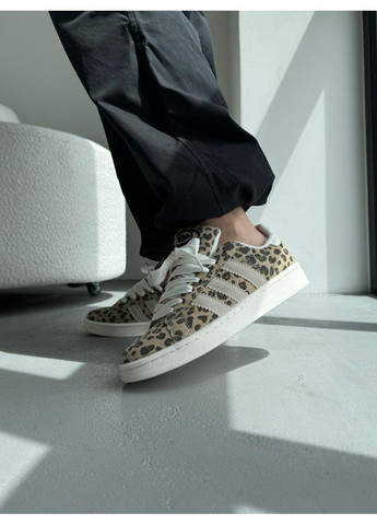 Бежевые демисезонные кроссовки мужские adidas campus 00s white leopard адидас кампус No Brand