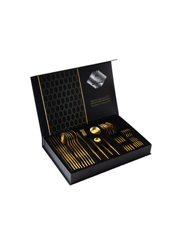 Набір столових приладів 9513 24 золотистий предмети No Brand (364493002)