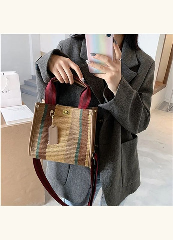 Стильная сумка кросс боди с длинной ручкой золотистая фурнитура No Brand (330618780)