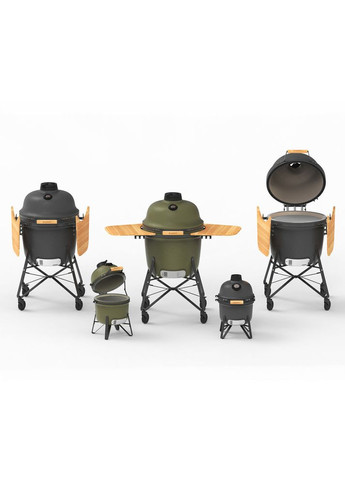 Большой керамический угольный гриль антрацитовый 2415713 BergHoff (316467934)