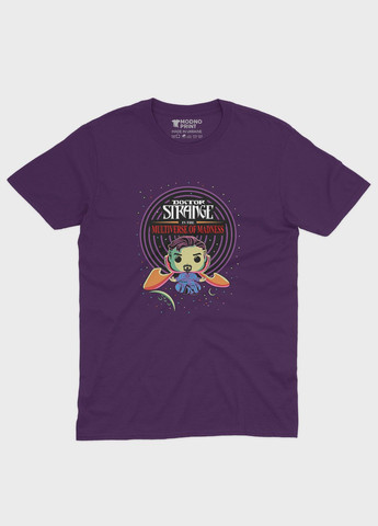 Фиолетовая демисезонная футболка для мальчика с принтом супергероя - доктор стрэндж (ts001-1-dby-006-020-007-b) Modno