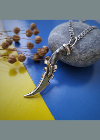 Срібна Підвіска Оберіг Кулон Кинжал чорнене срібло 925 проби 3249ч 5.90г No Brand (306741530)