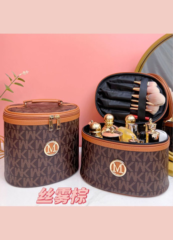 Дорожній органайзер косметичка - барило коричневого кольору із символікою бренду Michael Kors No Brand (316580414)