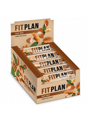 Протеїновий батончик Fitness Plan Muesli Bar - 30x30g Nut Mix Vale (296190222)