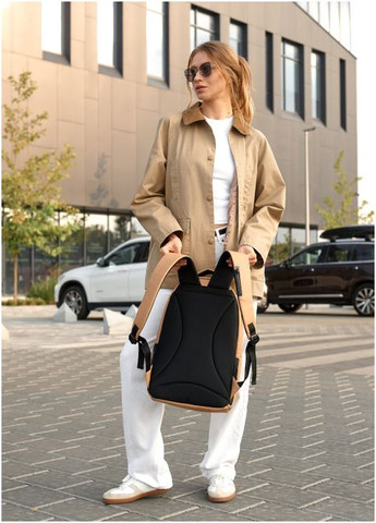 Жіночий рюкзак з відділенням під ноутбук Бежевий (3800271343) Sambag (361244585)