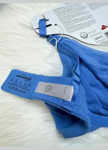 Синій бюстгальтер бавовняний трикотажний для жінки lidl 389919 синій Tchibo бавовна, поліестер, трикотаж, еластан