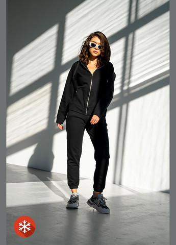 Женский теплый костюм на молнии ZIP FUR Черный Teamv (316354810)