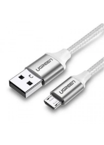 Дата кабель USB 2.0 AM to Micro 5P 1.0m US290 Aluminum Braid White (60151) Ugreen USB 2.0 AM to Micro 5P 1.0m US290 Aluminum Braid W (268145363)