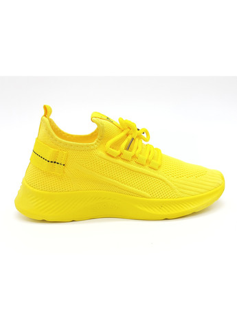 Желтые всесезонные женские кроссовки желтые текстиль l-16-38 23 см(р) Lonza