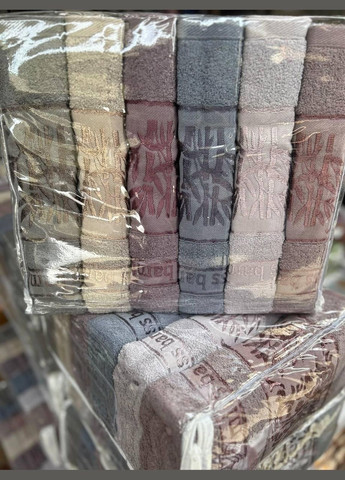 Турецький набір махрових рушників 50x100 см (П4К-m-rushnik-001) No Brand комбінований