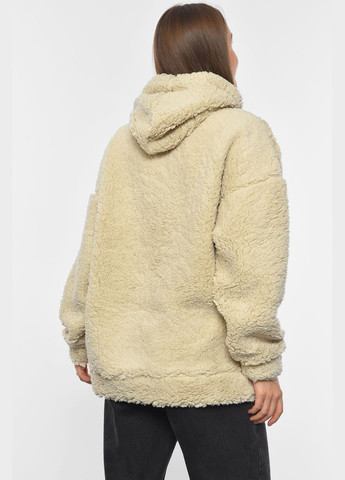 Худи женское тедди бежевого цвета Let's Shop (307903607)