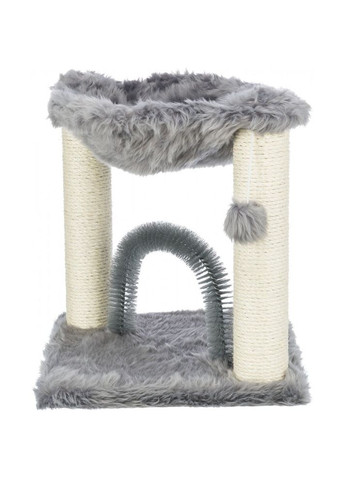 Цапка Baza для кошек, со щеткой, сизаль/плюш, 41х41х50 см (серый) Trixie (362701668)
