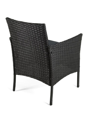 Садові меблі LUXURY стіл та 2 стільці чорно-графітові Outtec (303126680)