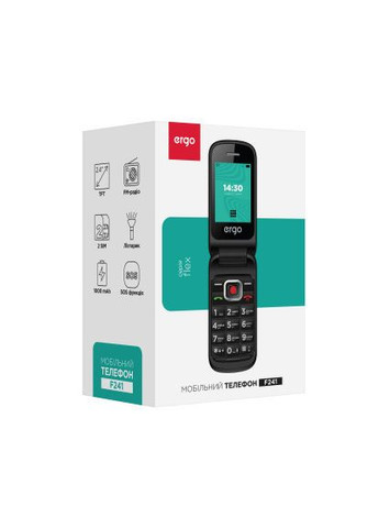 Мобільний телефон Ergo F241 Black (366698805)