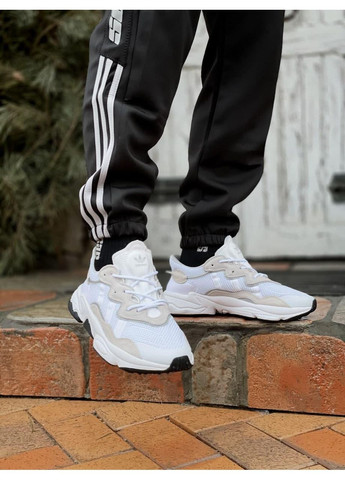 Черные демисезонные кроссовки мужские adidas ozweego adiprene pride white beige black адидас озвиго No Brand