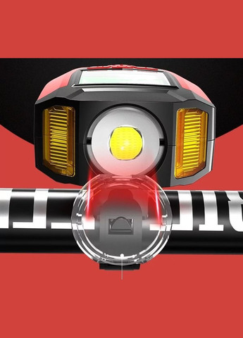 Многофункциональный велосипедный фонарь со спидометром, звонком и сигнализацией AS0808 (5024304) Clefers (300694577)