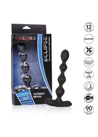 Анальные бусы с вибрацией Eclipse Slender Beads, 17,8 см ( ) CalExotics (374623844)