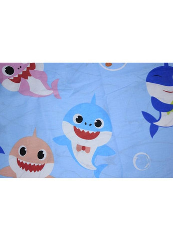 Постільна білизна Бязь 17-0521 Sharks blue King Size (2200003656060) Mirson (280801137)