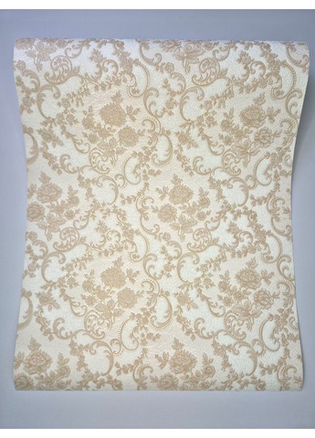 Обои виниловые 0,53 × 10,05 Славянские Обои 338-02, бежевые в спальню, комнату, коридор, зал, гостиную Слов'янські шпалери (340275360)