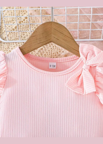 Рожевий літній комплект для дівчинки No Brand Літній комплект