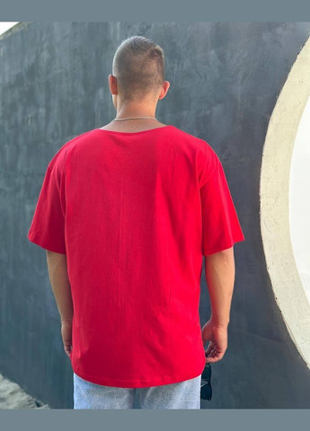 Червона футболка чоловіча (оверсайз) hc (h001-8121-001) No Brand