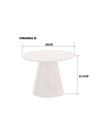 Журнальний столик VIRGINIA B Чорний глянець / Коричневий мат 60 x 43,5 см. Intarsio (372178466)