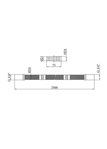 Шланг сливной для стиральной машины KRP - DR350 350 см Kroner (332961684)