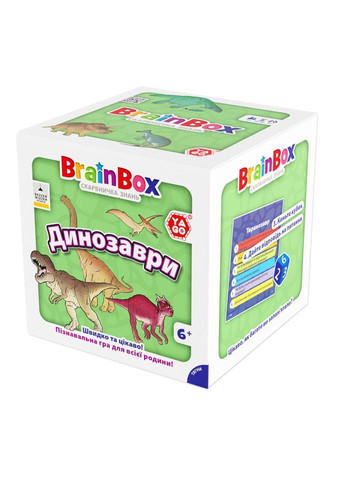 Карткова гра Brainbox "Динозаври" BZZBRDI02UA 55 карток 1 гральний кубик Yago (358933137)