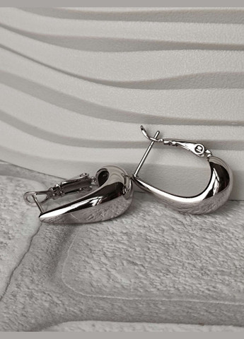 Трендові сережки сріблясті ксюпінг xuping родій медичний сплав Xuping Jewelry (337503323)