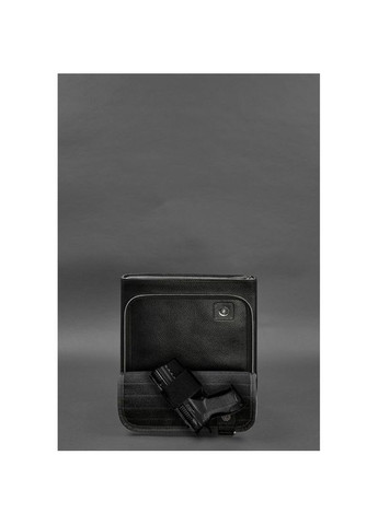 Сумка мужская через плечо кожаная планшет для скрытого ношения пистолета Флотар Черный BlankNote (302009371)