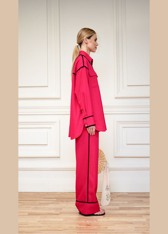 Малиновая кэжуал рубашка Dolcedonna с длинным рукавом