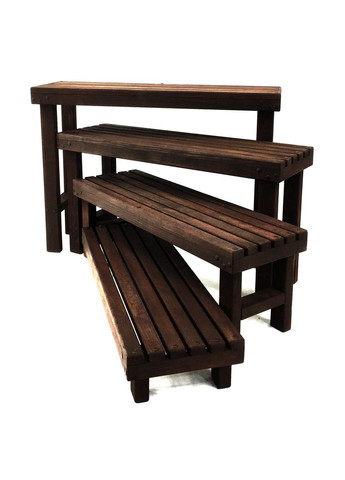 Підставка для квітів з дерева Крузейро 100 стіна 4шт капучино (ЦВТ-01011809) No Brand (328226629)