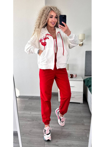Костюм Вишенка двунитка Турция, соп худые свободного кроя и брюки джогеры Україна (357075960)