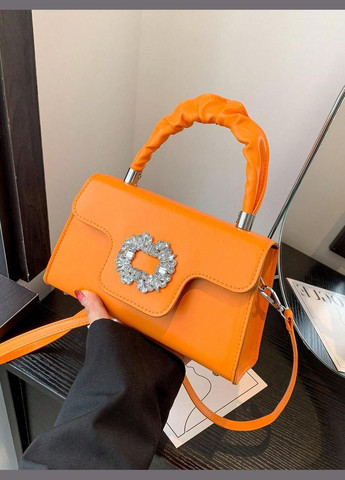 Женская сумка 10392 кросс-боди оранжевая на ремешке No Brand (306709623)