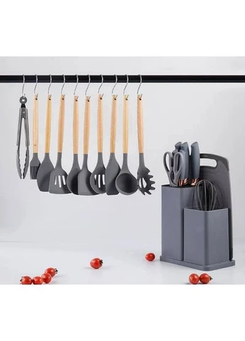 Набор силиконовых кухонных принадлежностей Kitchenware Set набор ножей лопаток с досточкой A-Plus (297331942)
