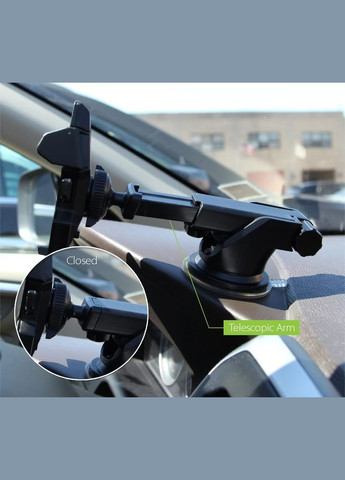 Універсальний автомобільний тримач для телефона Long Neck 113 — до 6" (ширина 55-90 мм) (50205290) Clefers (300694671)