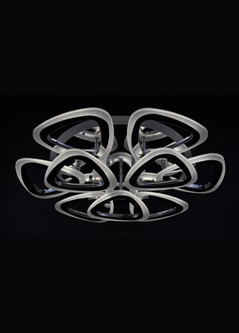 Люстра светодиодная потолочная LED светильник для квартиры на потолок лэд с пультом 25948 Хром 11х57х57 см. Sunnysky (364498861)