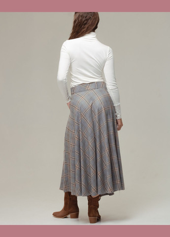 Серая офисная юбка в клетку Kylie