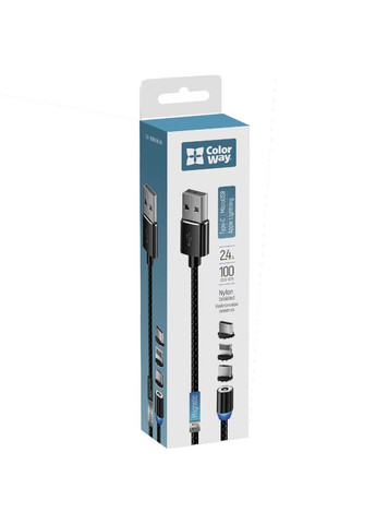Кабель USB-Lightn+MicroUSB+Type-C 1м Black (CW-CBUU020-BK) Colorway (322906729)