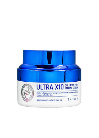 ENOUGH Увлажняющий крем для лица Ultra X10 Collagen Pro Marine с коллагеном 50 мл — Крем, Южная Корея (355312872)